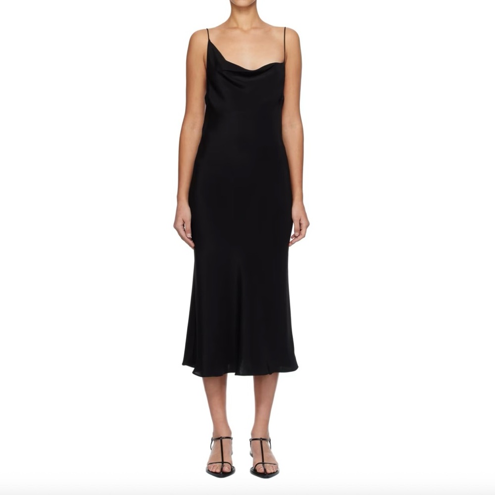 Silk laundry black Carrie midi dress